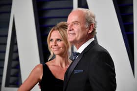 Kayte Walsh (L) and Kelsey Grammer attend the 2019 Vanity Fair Oscar Party hosted by Radhika Jones at Wallis Annenberg Center for the Performing Arts on February 24, 2019 in Beverly Hills, California.  (Photo by Dia Dipasupil/Getty Images)