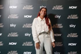  Stacey Solomon attends The Flight Attendant First Class Lounge experience at Selfridges in 2022. (Photo by Tristan Fewings/Getty Images for NOW)