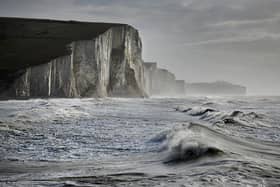 The Seven Sisters white cliffs at Cuckmere Haven in East Sussex. (Photo by Jeff Overs/BBC News & Current Affairs via Getty Images)