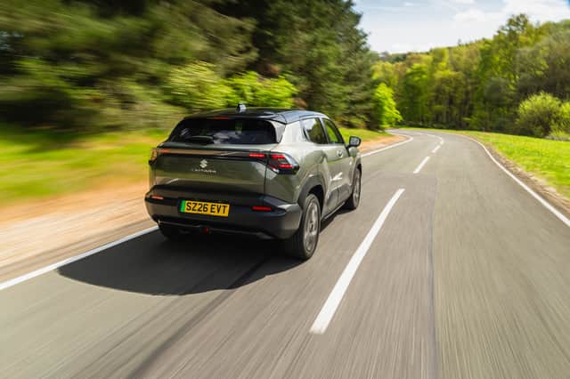 The raked roof line hampers boot space a little, but it gives it a muscular stance