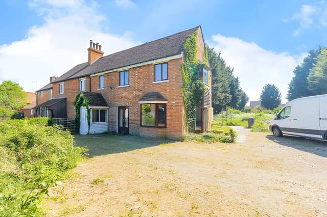The Cardington Road property combines a three-bedroom semi-detached home with an unusually substantial plot