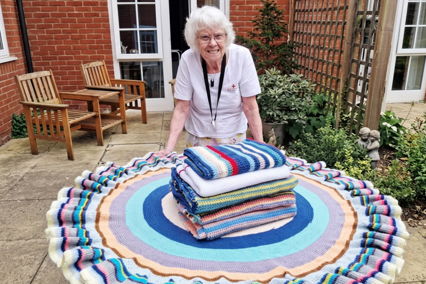 Prolific Ampthill crocheter makes blankets for Bedford Baby Unit