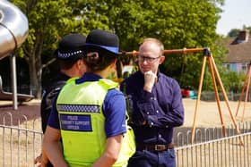 Blake out with Bedfordshire Police during summer recess