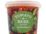 The tomato and basil soup