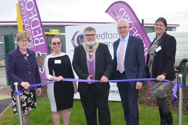 Mayor Dave Hodgson and Peter Horrocks CBE, SEMLEPs chair were among those at the ribbon-cutting ceremony