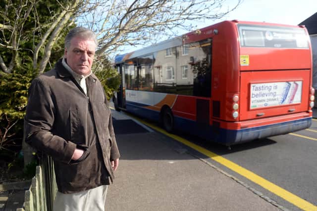 Steve Lawes has been complaining about the bus stop since 2015