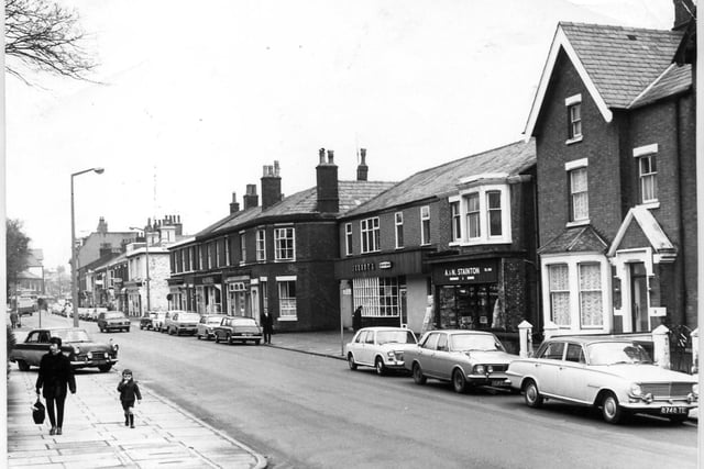 Church Road, Lytham looking towards the square near the junction with Agnew Street in 1970