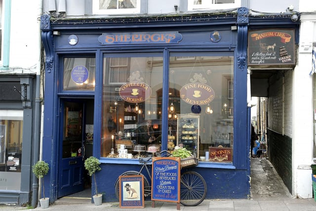 Set on one of the oldest streets in Whitby, charming Sherlocks Coffee House is a shrine to Sherlock Holmes, serving traditional Yorkshire cream tea among Victorian-style décor and furnishings.
