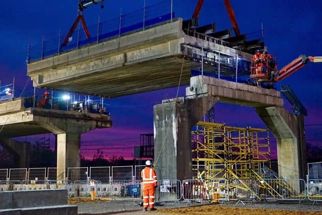 Three of the UK's biggest cranes have moved East West Rail a step closer