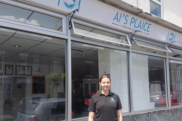 Abi works at Al's Plaice in Bedford