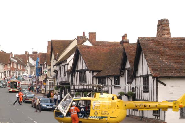 Dramatic helicopter rescue in Lavenham