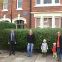 From left, Stephen Lill, Cllr Henry Vann, Charlotte Cornwall (owner of No 8) and other residents