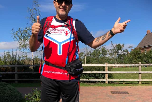 Godwin walked from Bedford to Brighton to raise money for charity