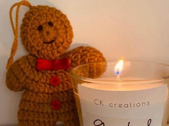 CK Creations' Gingerbread House-scented candle