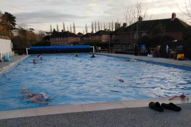 Woburn Lido opened for cold water swimming at the start of December