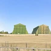 The airship sheds at Cardington dominate the landscape