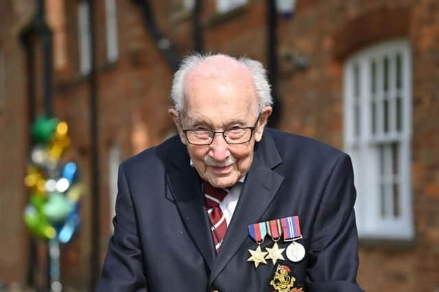 Captain Sir Tom Moore, who died on Tuesday