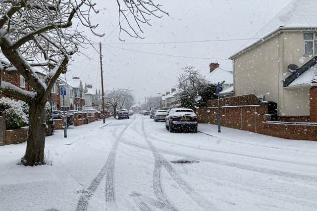 One of our readers sent us a picture of the snow last month in Bedford