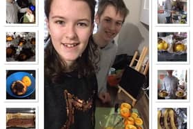 Hannah and Lewis during virtual camp