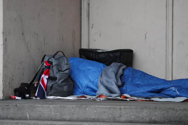 Data shows six people were found bedding down outside in Bedford during a spot check on one night in that period