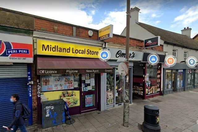 The shop is in Midland Road (Google)