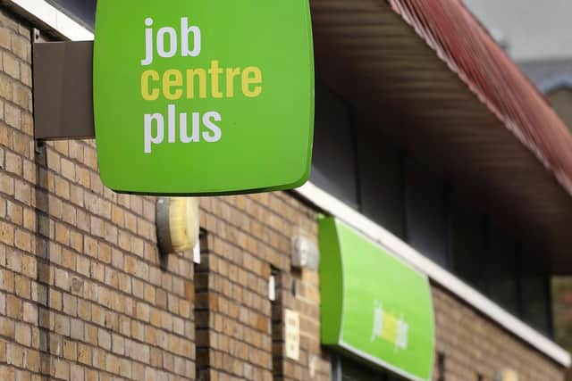 Office for National Statistics data shows 7,355 people were claiming out-of-work benefits as of mid-February, up from 6,850 in January