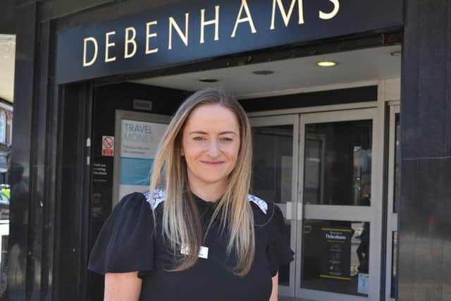 Debenhams Bedford store manager Julia Horsman