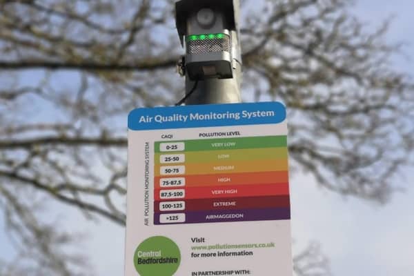 Air pollution sensors in Bedfordshire. Photo by Westcotec