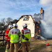 The fire at Water End, Cople (Bedfordshire Fire and Rescue)