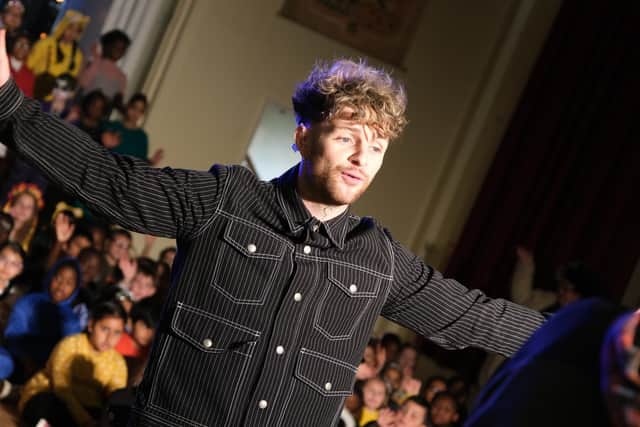 Tom Grennan performs at his former school in aid of Children In Need