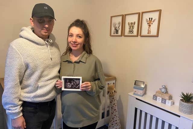 Adam Dilley and Tasha White are expecting their first child