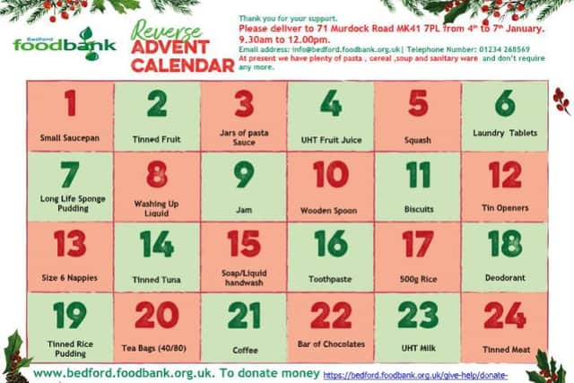 Join in with the Reverse Advent Calendar Appeal