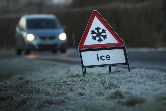 The Met Office has issued a weather warning for ice