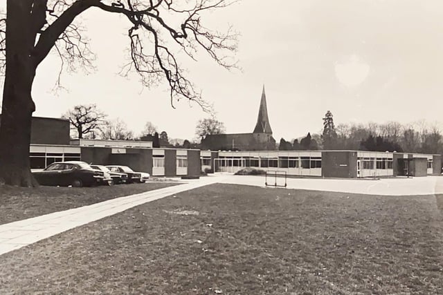 The old lower school of Tanbridge House, where Sainsbury's now stands in Horsham, pictured back in 1982