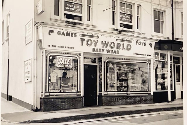 Toy World in Storrington High Street, pictured in 1989