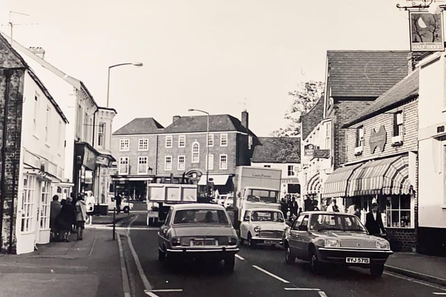 The centre of Storrington in 1978