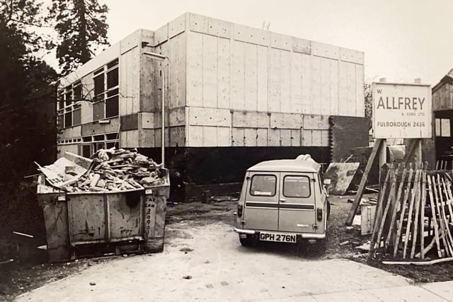 The site of Allfrey & Sons in Pulborough, pictured in March 1970