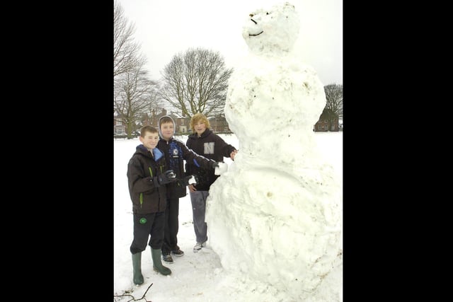 Pictured (from left) Josh Cook, 13, Bradley Baxter, 12, and Rhys McDonald, 13, in Central Park.
