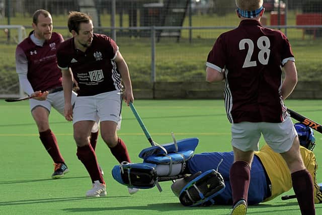 Bedford's men's 2s on their way to a 5-1 win over Brentwood