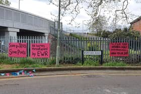 Protest posters in Spenser Road