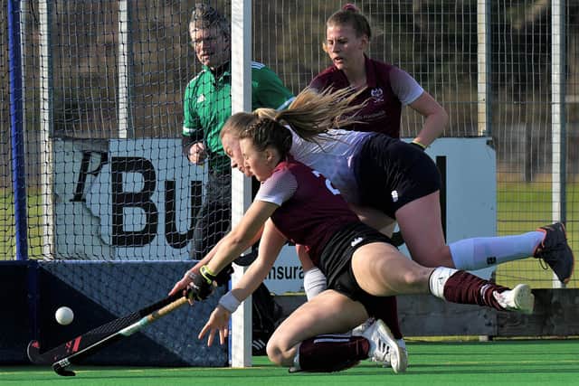 Ladies' 1s stopped from scoring on the goal-line