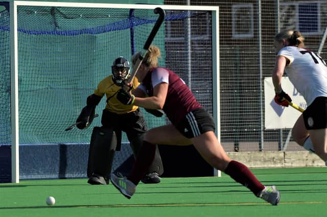 Action from the Ladies 1's 5-0 win over Khalsa Leamington