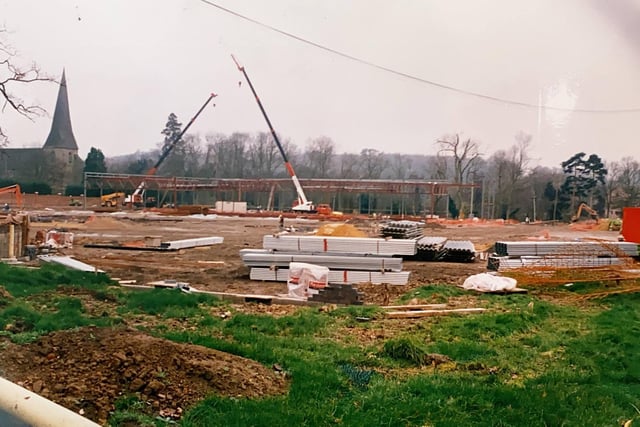 Sainsbury's under construction in Horsham in December 1994