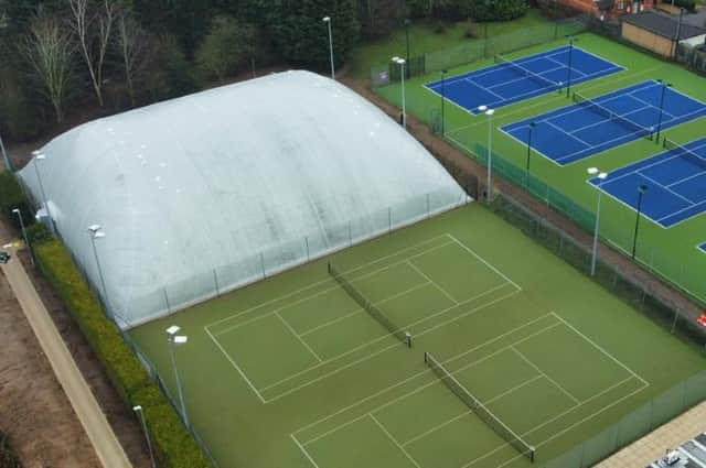 The new indoor facility at Flitwick and Ampthill Tennis Club