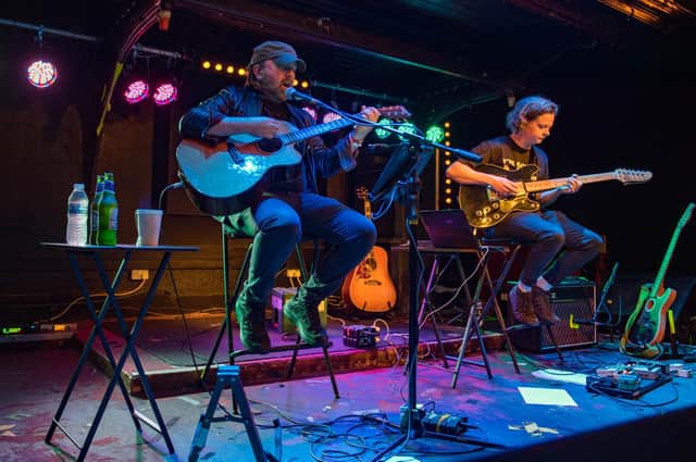 Paul Draper and Ben Sink onstage at Esquires in Bedford. Photo by David Jackson.