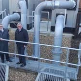 Mayor Dave Hodgson and Cllr Doug McMurdo at the new pumping station