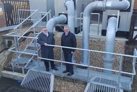 Mayor Dave Hodgson and Cllr Doug McMurdo at the new pumping station