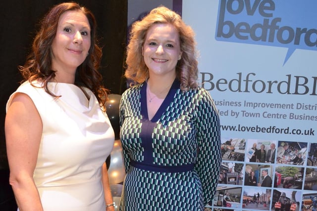 From left, Sam Laycock, BedfordBID chair and Emily Ord of Love Bedford