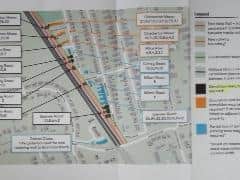 This map was part of a letter sent to some houses marked for possible compulsory purchase/demolition