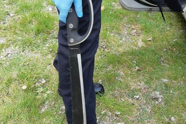 A machete was found in the Queens Park area of Bedford